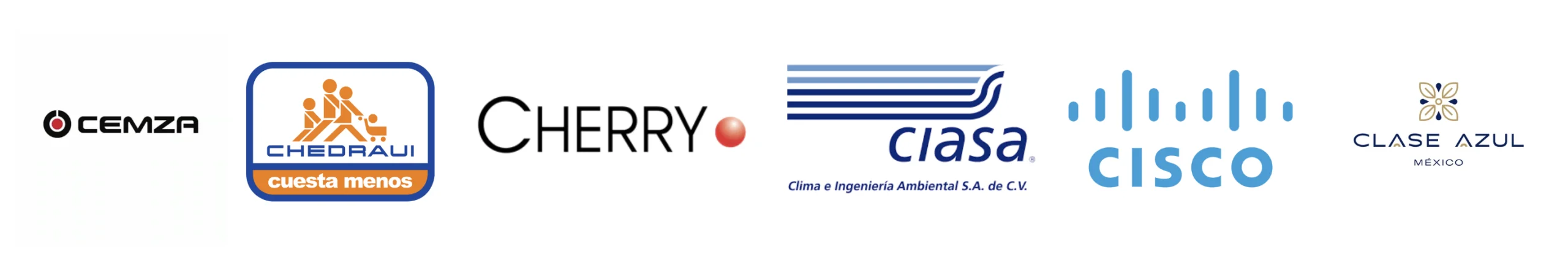 Logp Cemeza, Chedrauia, Cherry, CIASA, CISCO, Clase Azul México