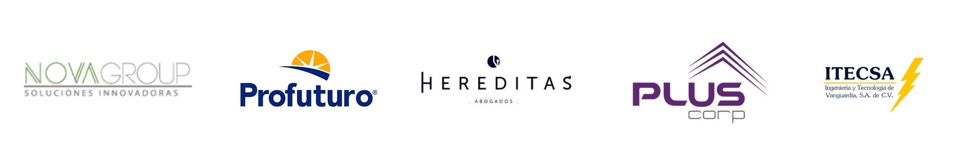 Logo de NovaGroup, Profuturo, Hereditas, Pluscorp, ITECSA