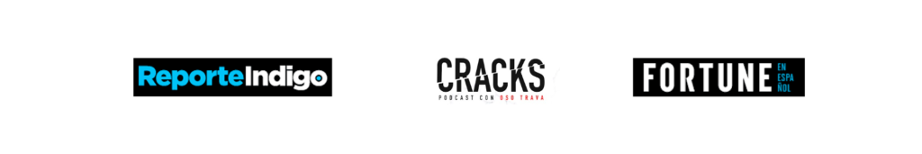Logo de Reporte Indigo, Cracks Podcast con Oso Trava, Fortune